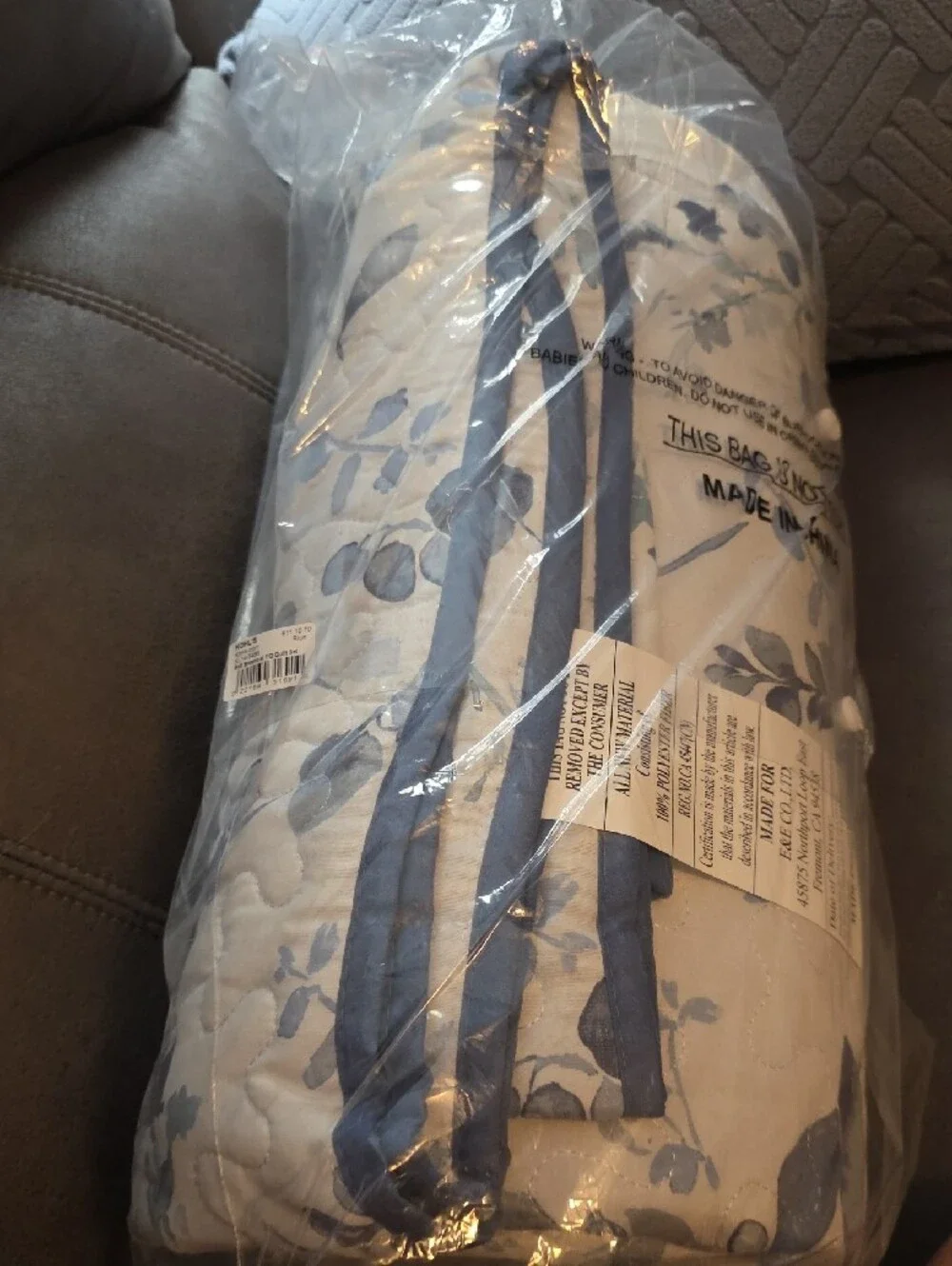 Madison Park Essentials Full/Queen Quilt Set - Blue Floral